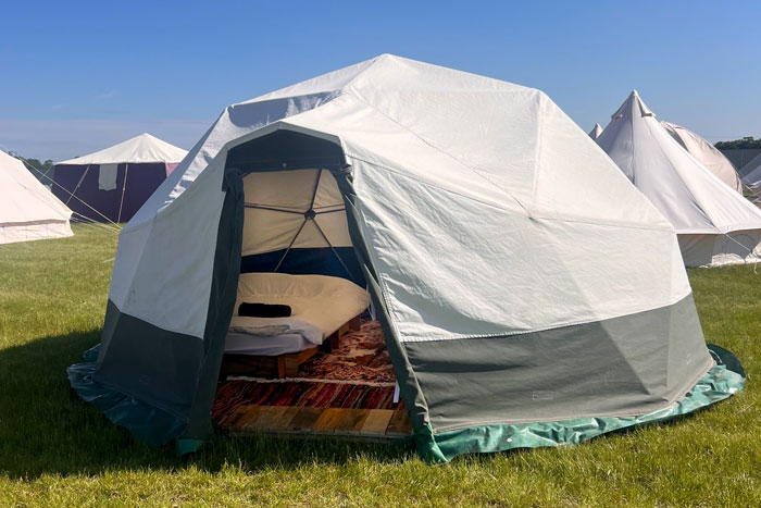 Tangerine Fields Pre-Pitched Tents