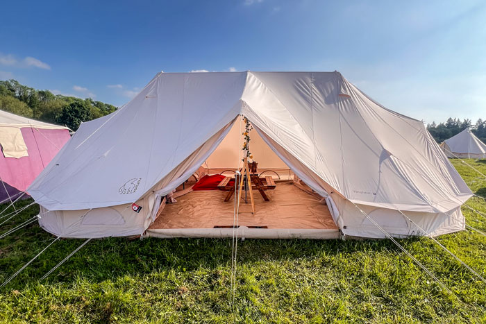 Tangerine Fields Pre-Pitched Tents