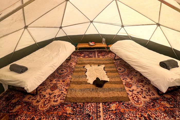 Tangerine Fields Pre-Pitched Tents